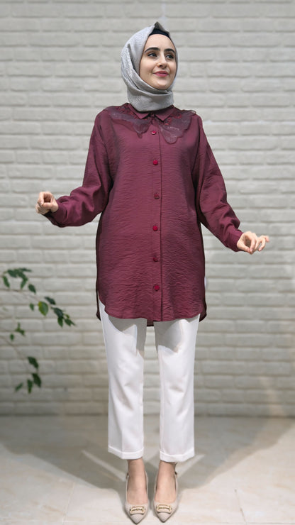 Beranisa Bebe Yaka Düğmeli Tunik 4018