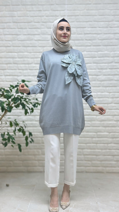 Beranisa Gül Detaylı Soğukip Tunik 2550
