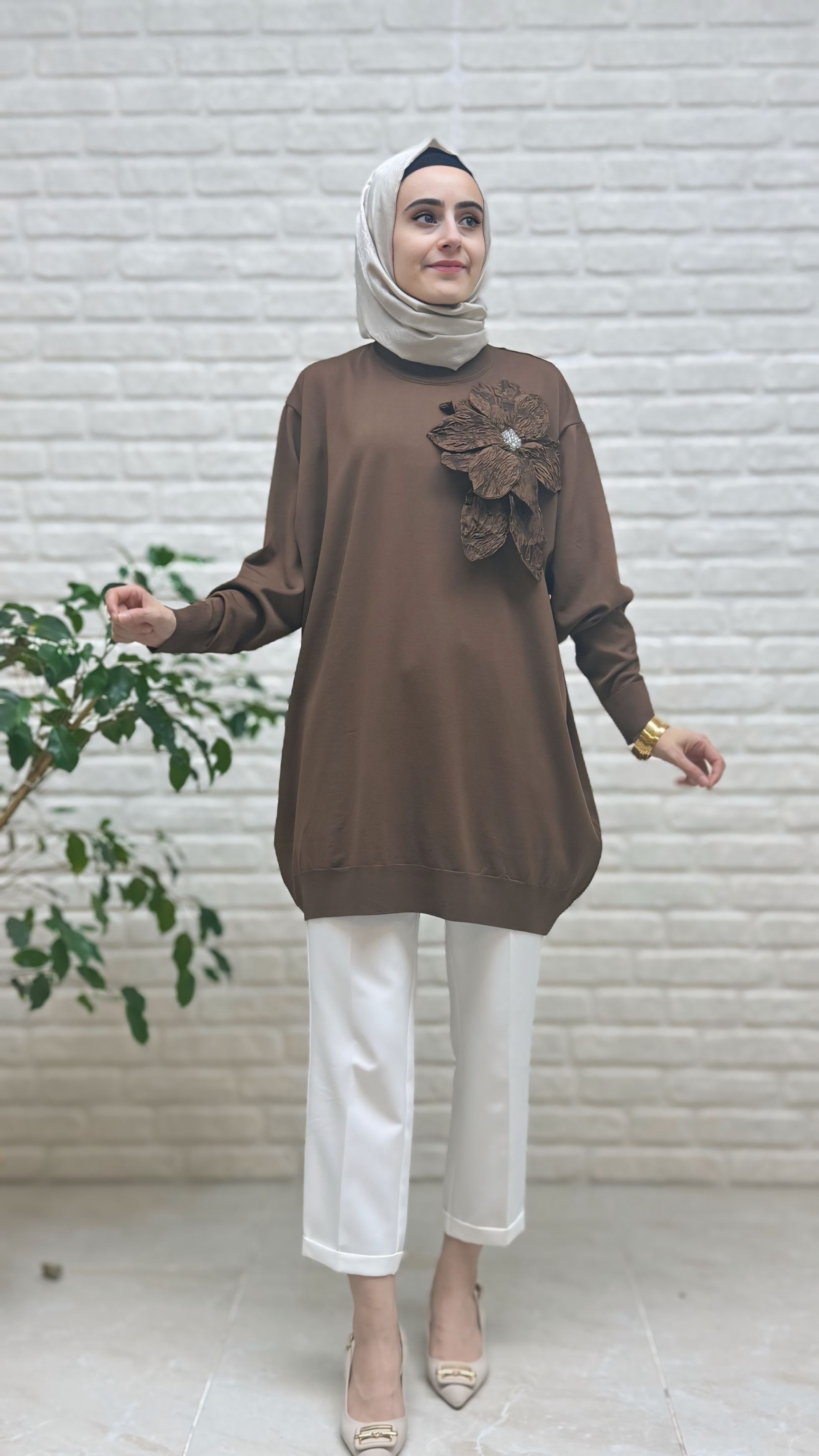 Beranisa Gül Detaylı Soğukip Tunik 2550