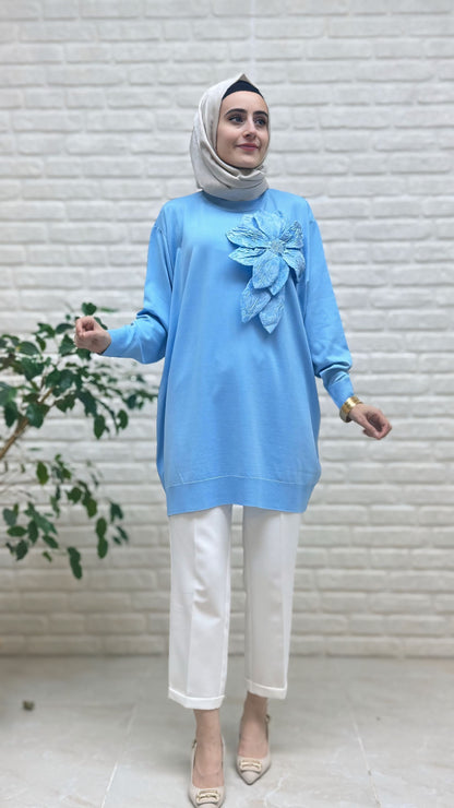 Beranisa Gül Detaylı Soğukip Tunik 2550