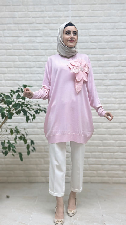 Beranisa Gül Detaylı Soğukip Tunik 2550