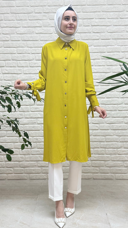 Eylül Manşeti Kuşgözlü Bağlamalı Linda Tunik 1936