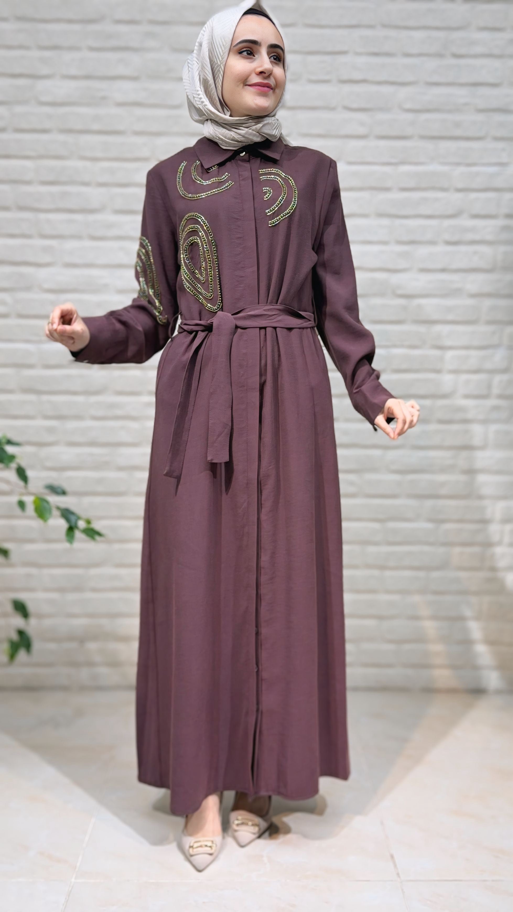 Stella Taş Detaylı Elbise 1502