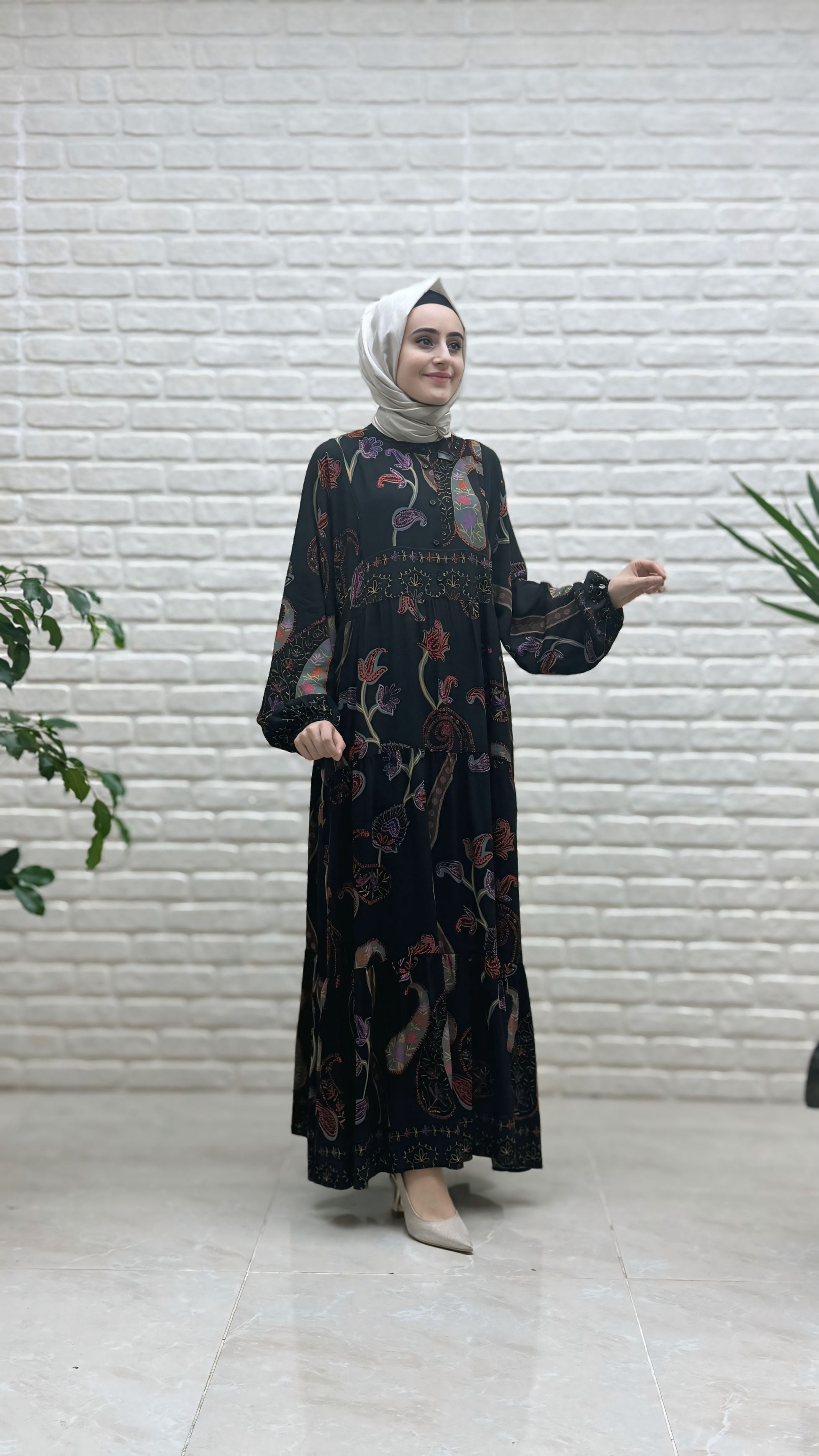 Armine Etnik Desen Elbise 25YT949