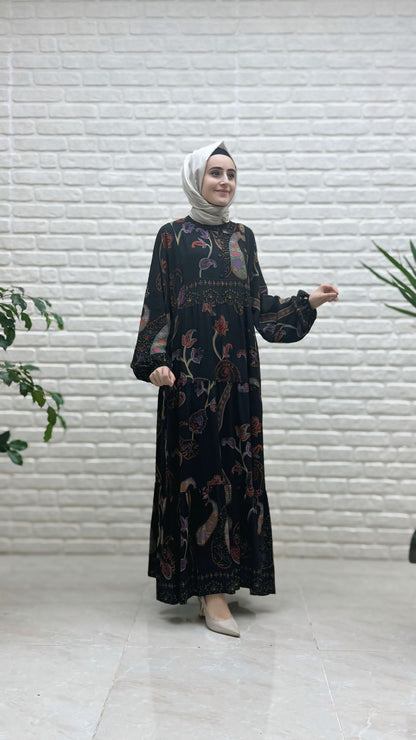 Armine Etnik Desen Elbise 25YT949