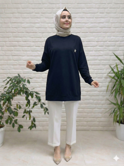 Kado Beyzik Yıldız Broşlu Tunik 257434