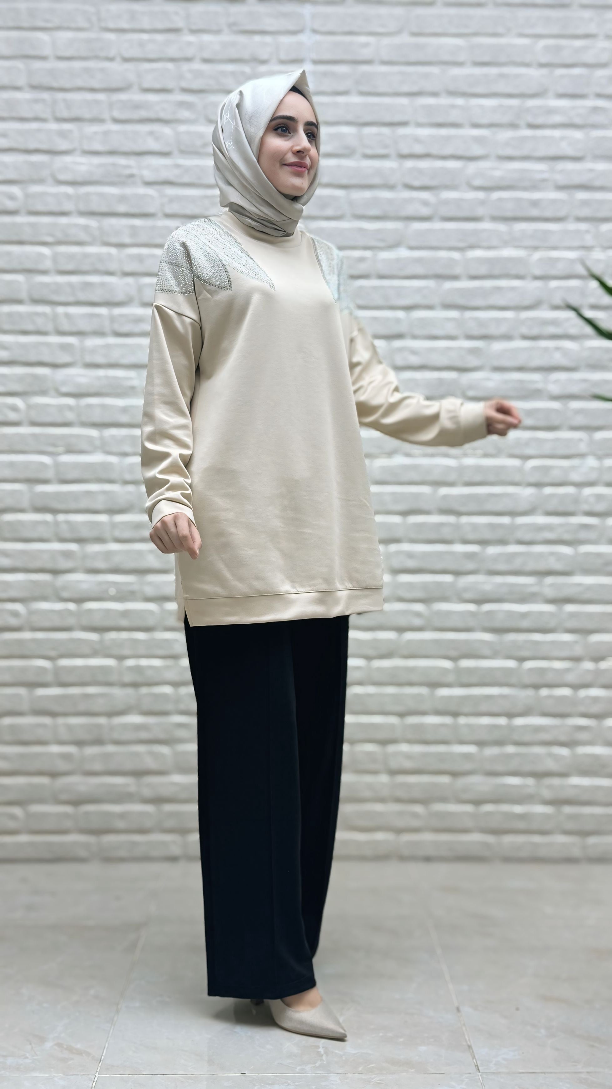 Simay Moda Bol Paça Oysho Pantolon 1055