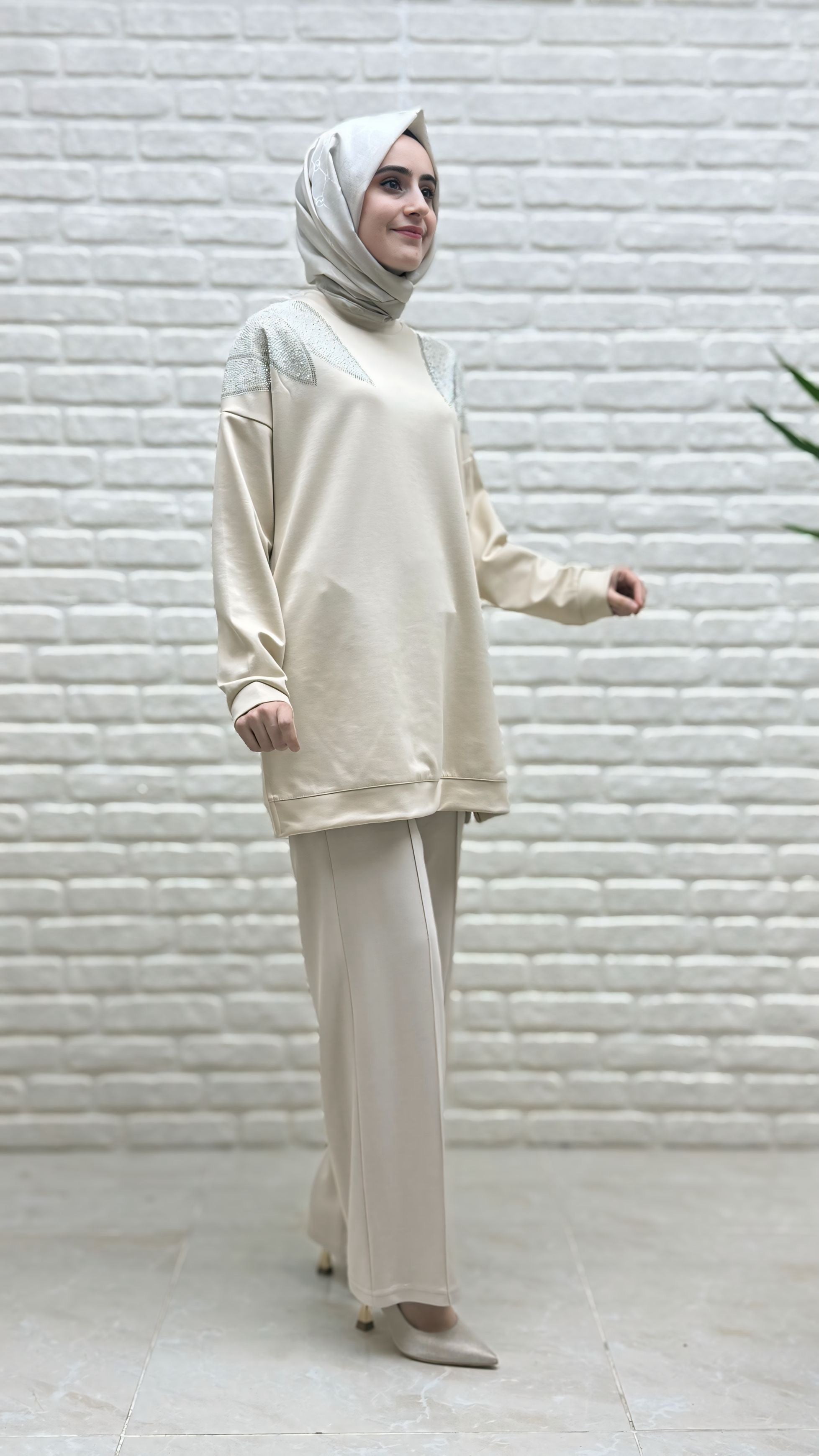 Simay Moda Bol Paça Oysho Pantolon 1055