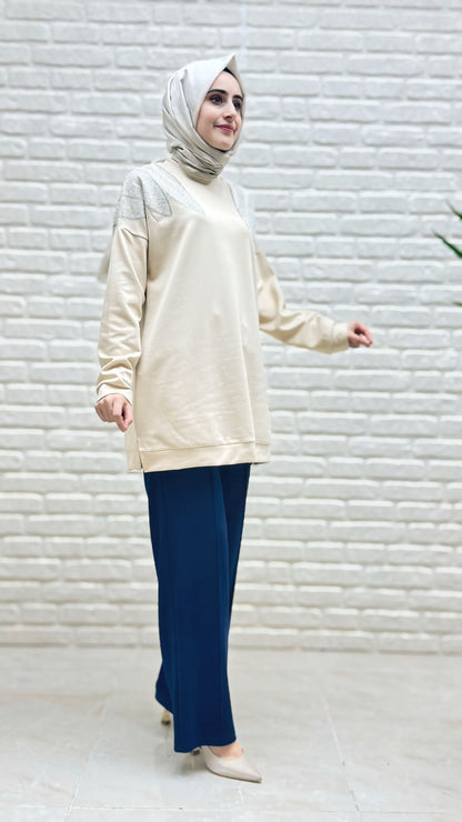 Simay Moda Bol Paça Oysho Pantolon 1055