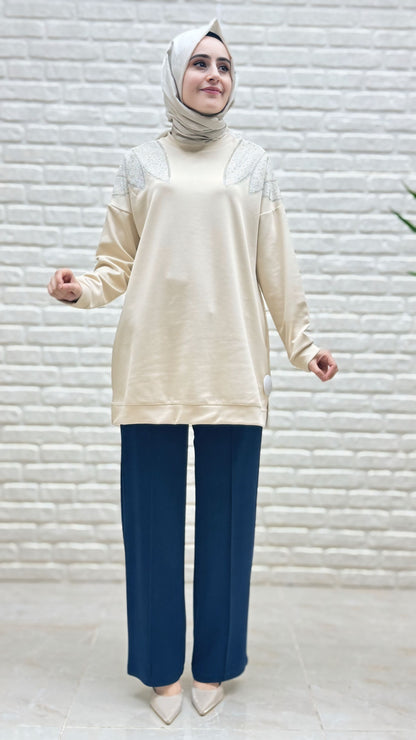 Simay Moda Bol Paça Oysho Pantolon 1055