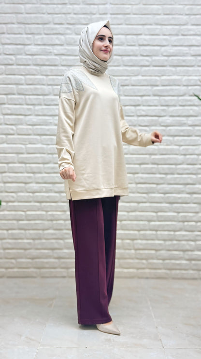 Simay Moda Bol Paça Oysho Pantolon 1055