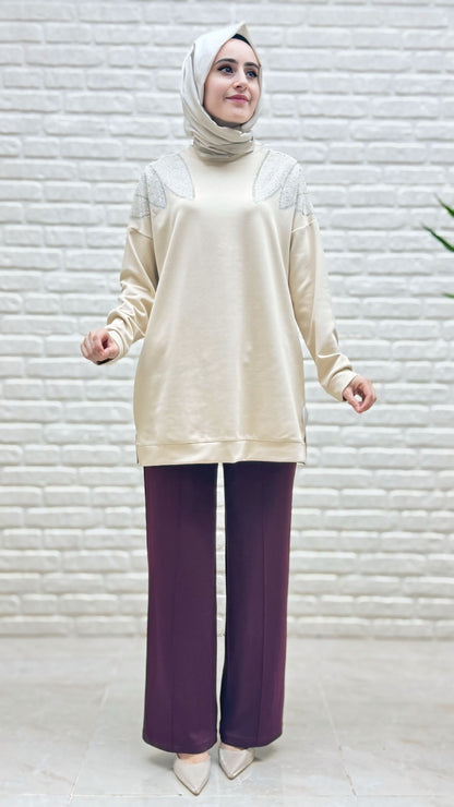 Simay Moda Bol Paça Oysho Pantolon 1055