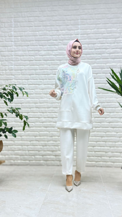 Puane Pantolonlu Takım 8476