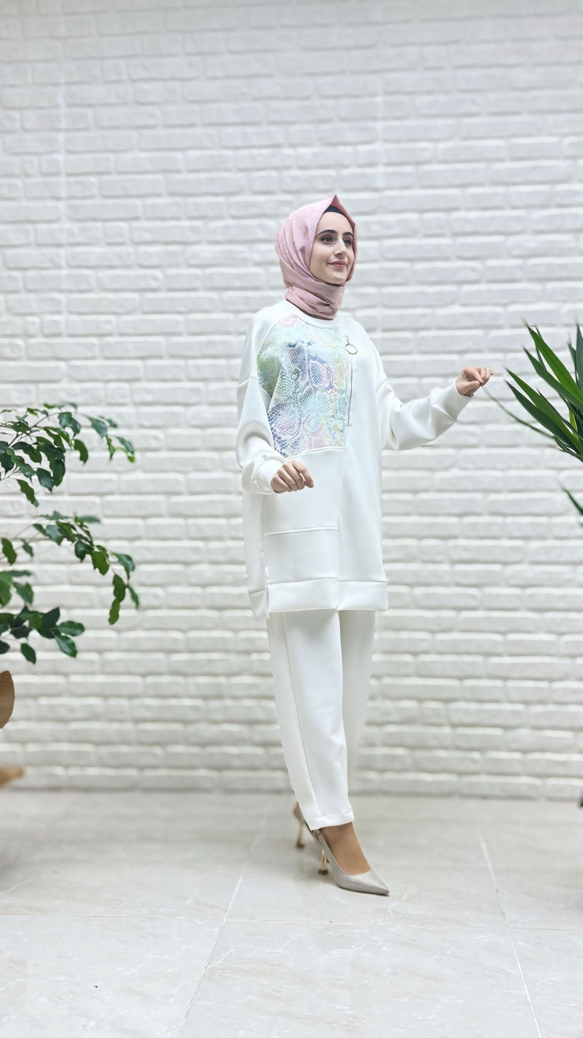 Puane Pantolonlu Takım 8476