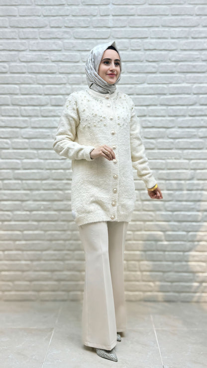 Nefise Taşlı Hırka 7585