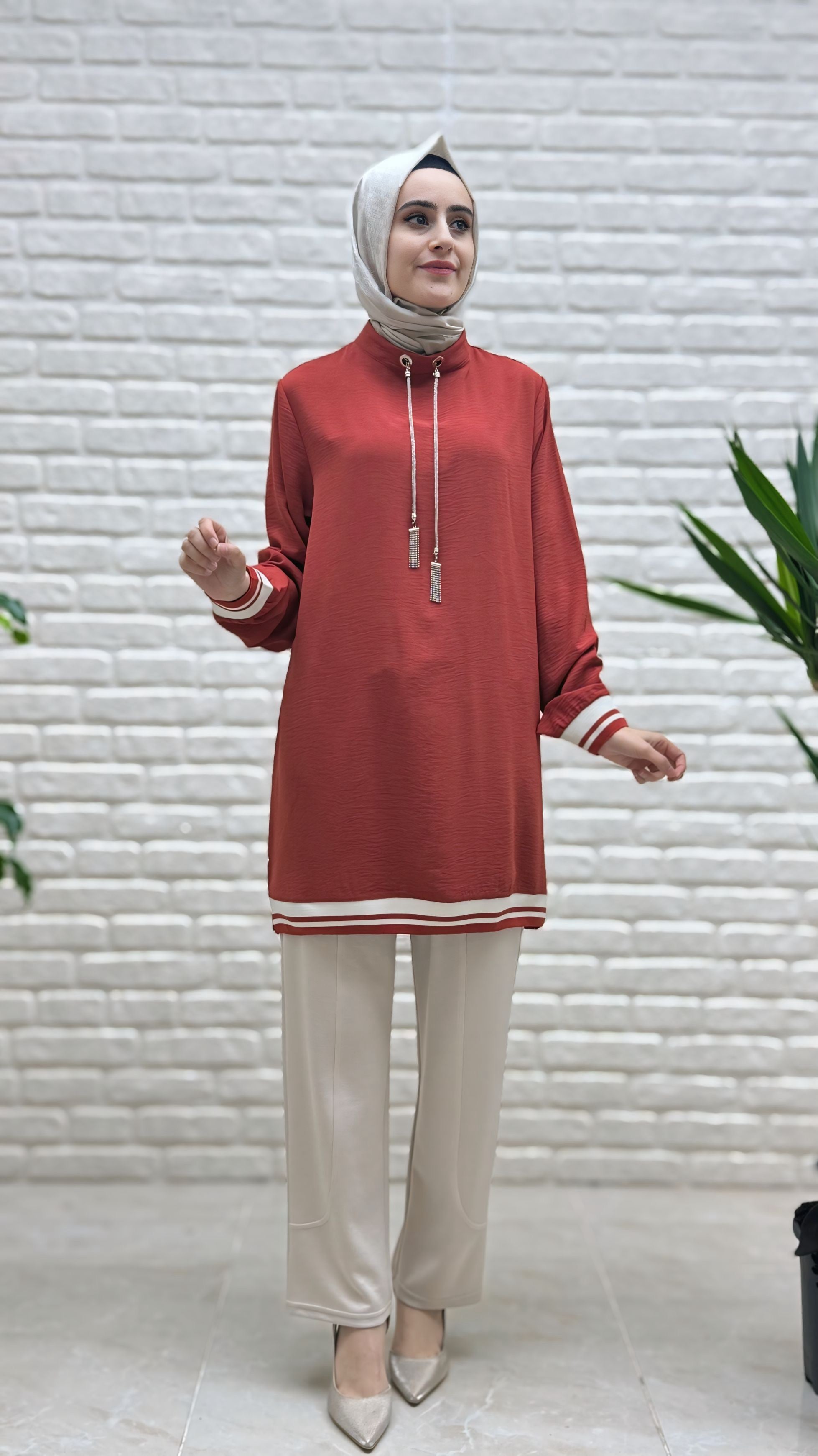 Kado Dik Yakalı Tunik 251015