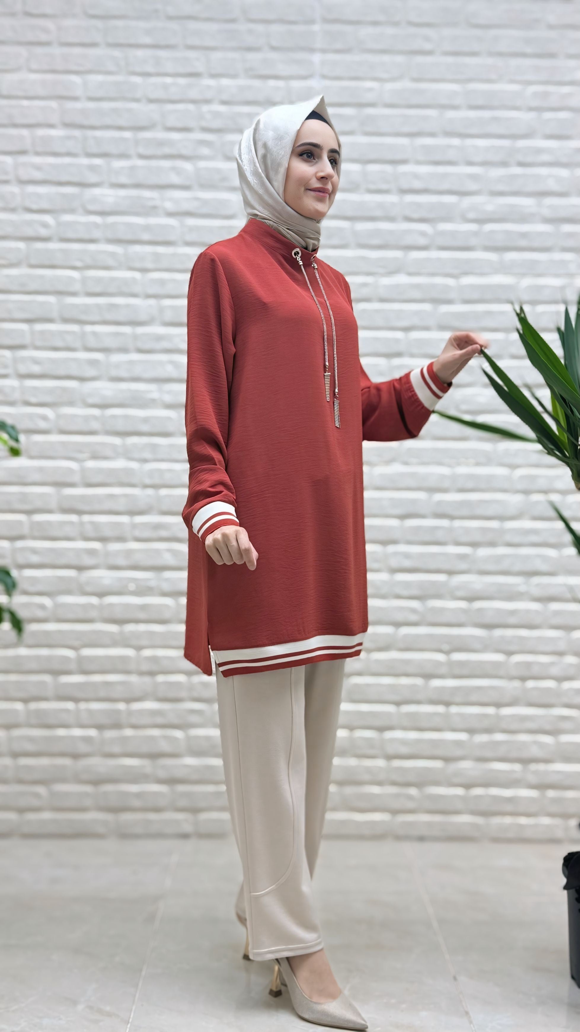 Kado Dik Yakalı Tunik 251015