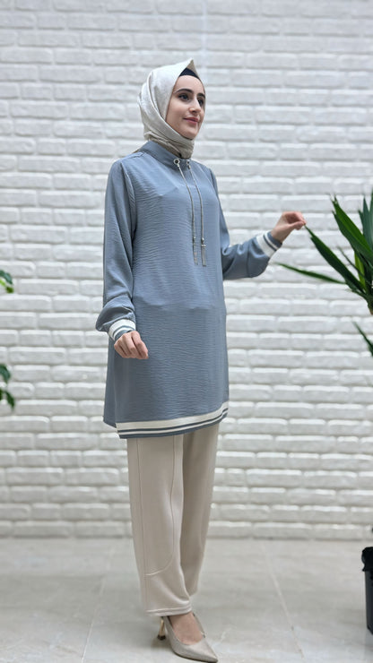 Kado Dik Yakalı Tunik 251015