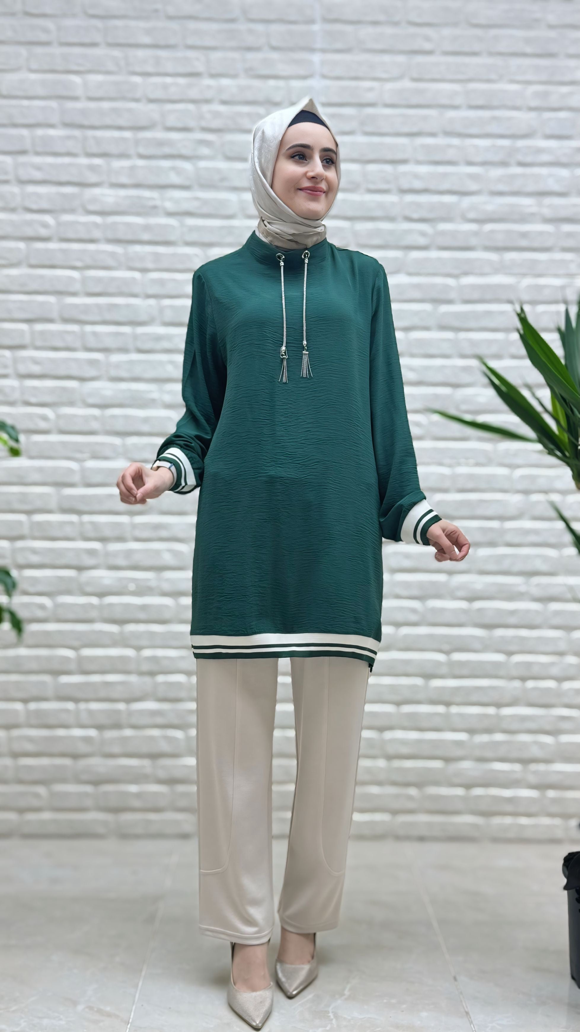 Kado Dik Yakalı Tunik 251015