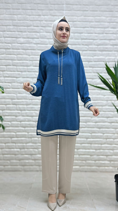 Kado Dik Yakalı Tunik 251015