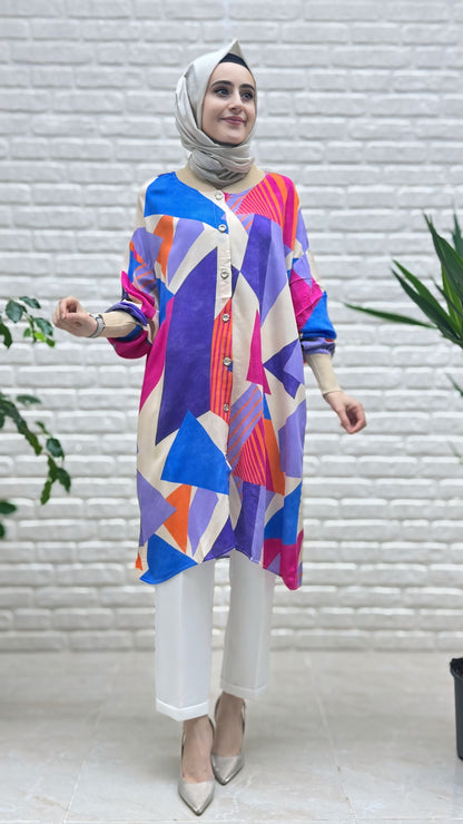 Beranisa %100 Pamuklu  Viskon Tunik 3874