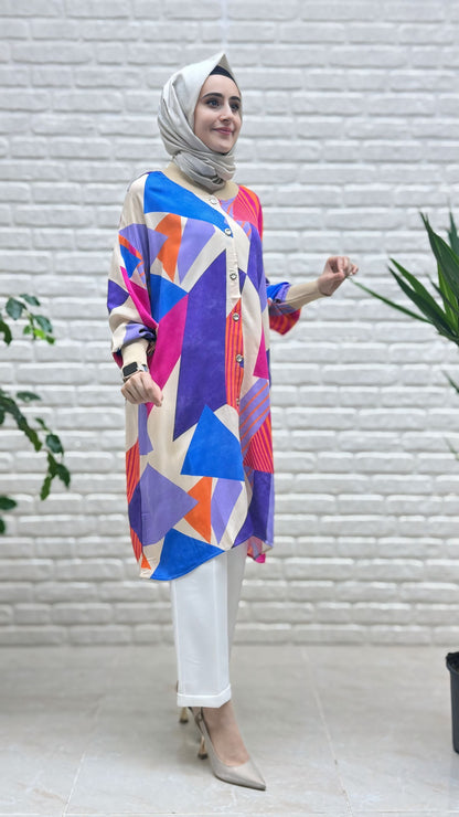 Beranisa %100 Pamuklu  Viskon Tunik 3874