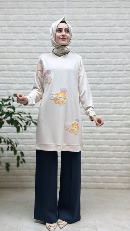 Simay Moda Oysho Çimalı Bol Paça Pantolon 1041
