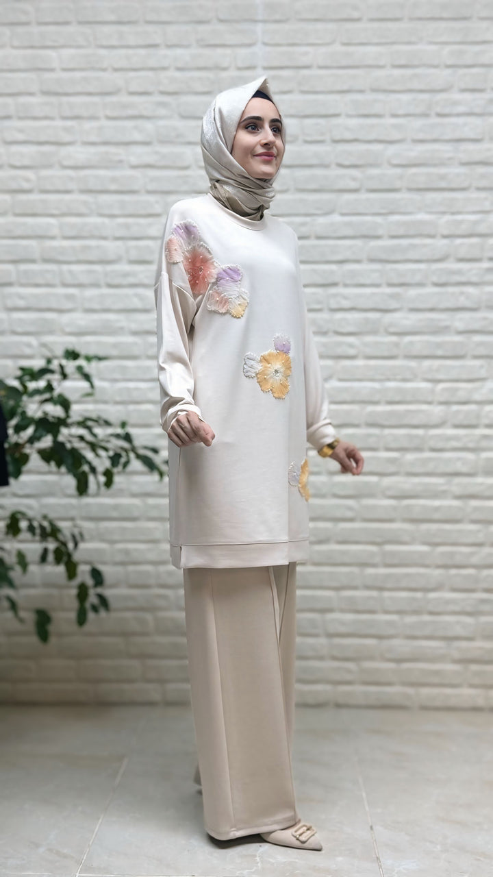 Simay Moda Oysho Çimalı Bol Paça Pantolon 1041