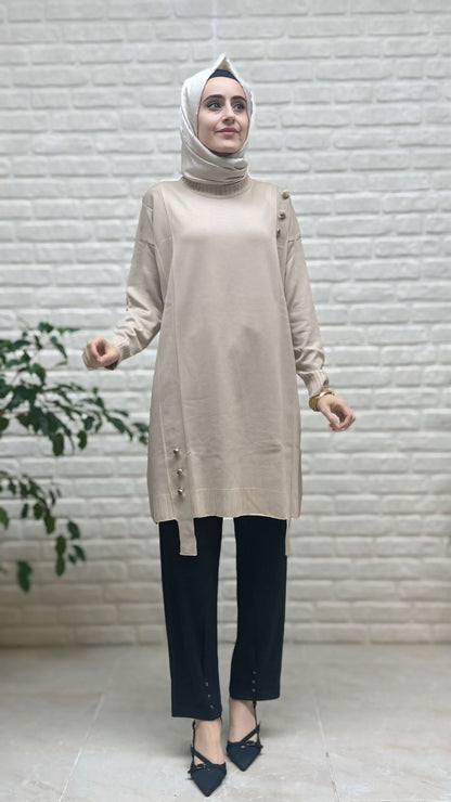 Simay Moda Oysho Paça Pile 3 Rivetli Pantolon 1049