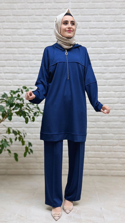 Moda Park Kapşonlu Fermuarlı Tunik 3959