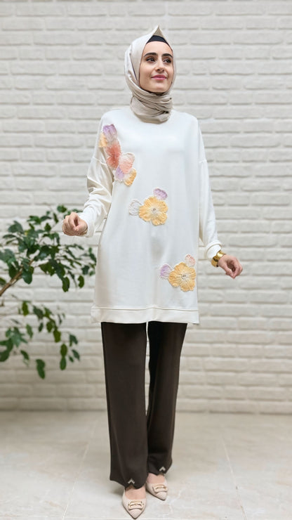 Simay Moda Oysho V Logo Çakmalı  Pantolon 1076