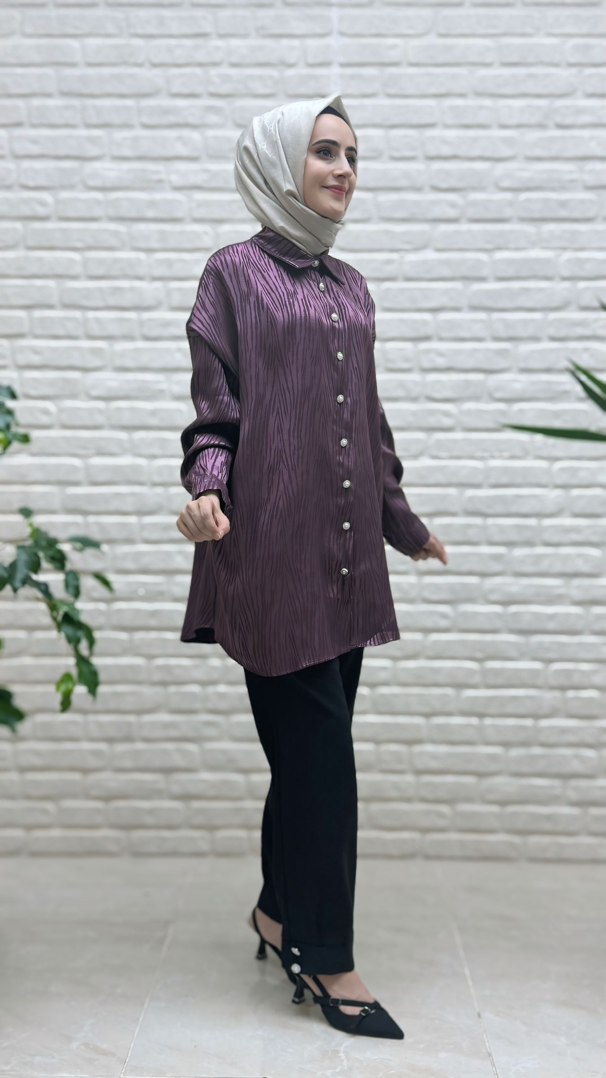 Simay Moda Paça Düğmeli Pantolon 1066