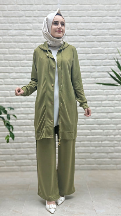 Ayşe Akay Çıtçıtlı Pantolonlu Takım 9714