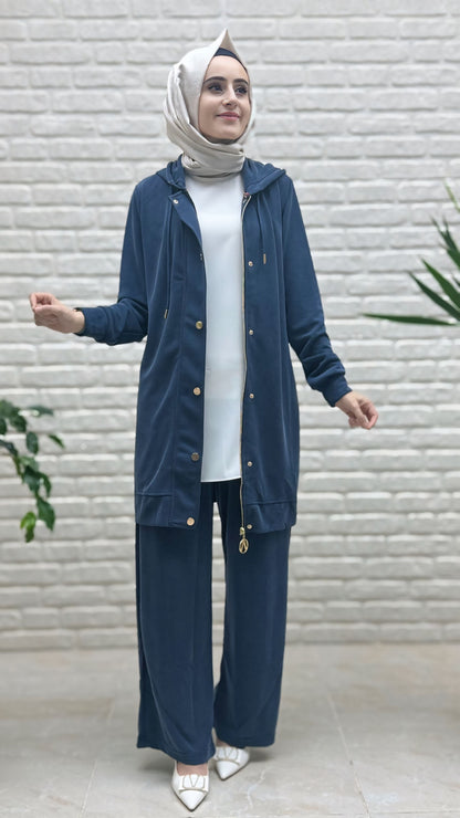 Ayşe Akay Çıtçıtlı Pantolonlu Takım 9714