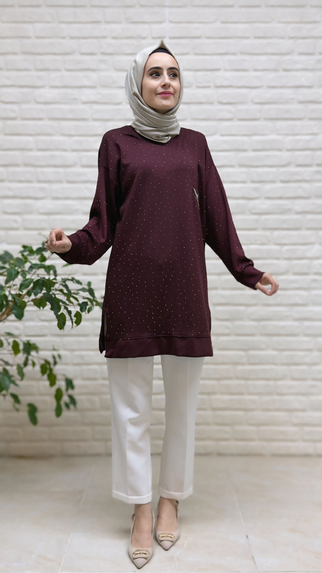 Beranisa Kuş Detaylı Tunik 3965