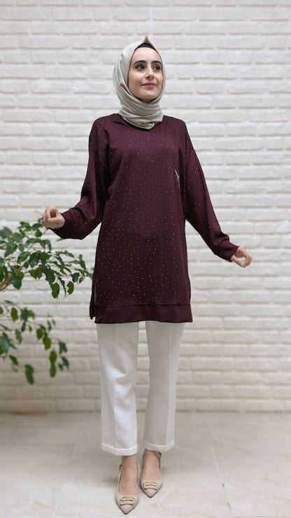 Beranisa Kuş Detaylı Tunik 3965