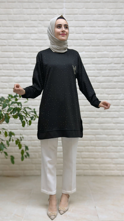 Beranisa Kuş Detaylı Tunik 3965