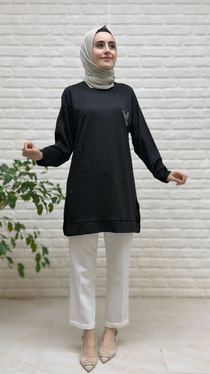 Beranisa Kuş Detaylı Tunik 3965