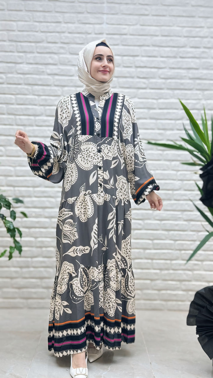 Beranisa %100 Pamuklu Elbise 3913