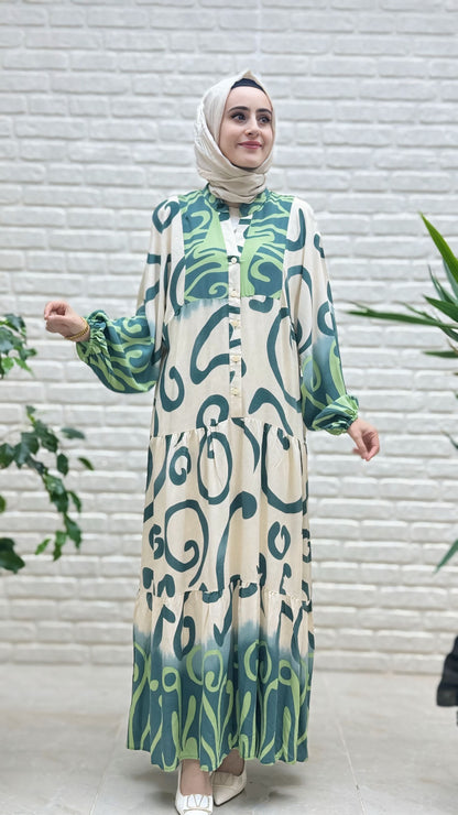 Beranisa %100 Pamuklu Elbise 3914