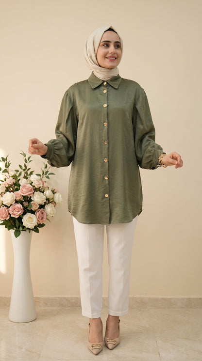 Beranisa Gold Düğmeli Tunik 4035