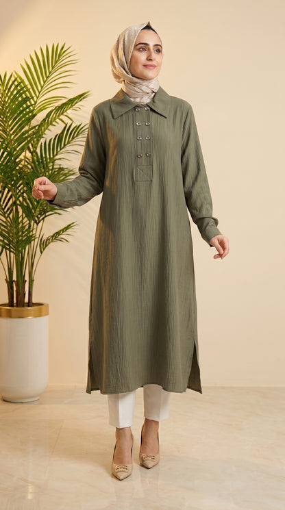 Kado Yandan Yırtmaçlı Tunik 26260