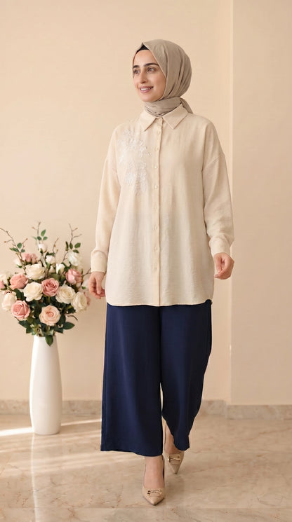 Yarış  Bol Paça Pantolon 002