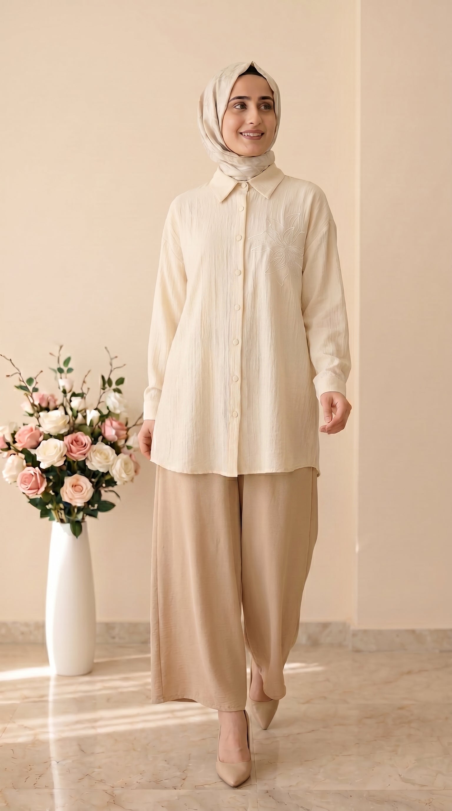 Yarış  Bol Paça Pantolon 002