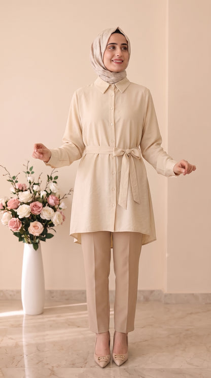 Nefise Kemerli Tunik 250352