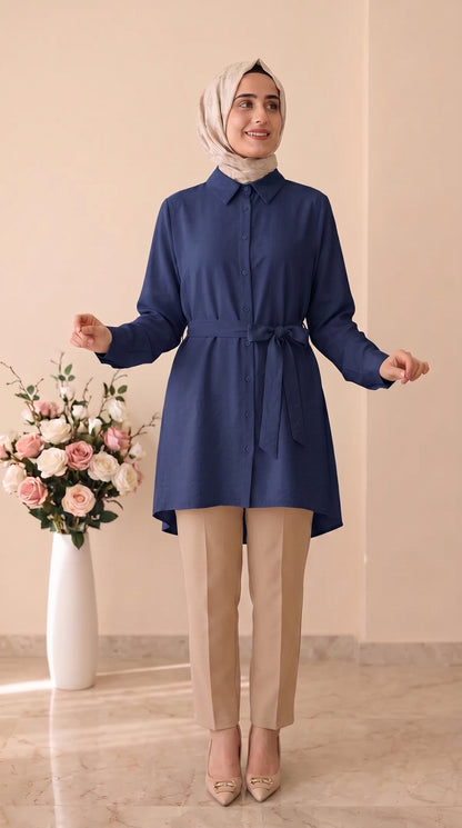 Nefise Kemerli Tunik 250352