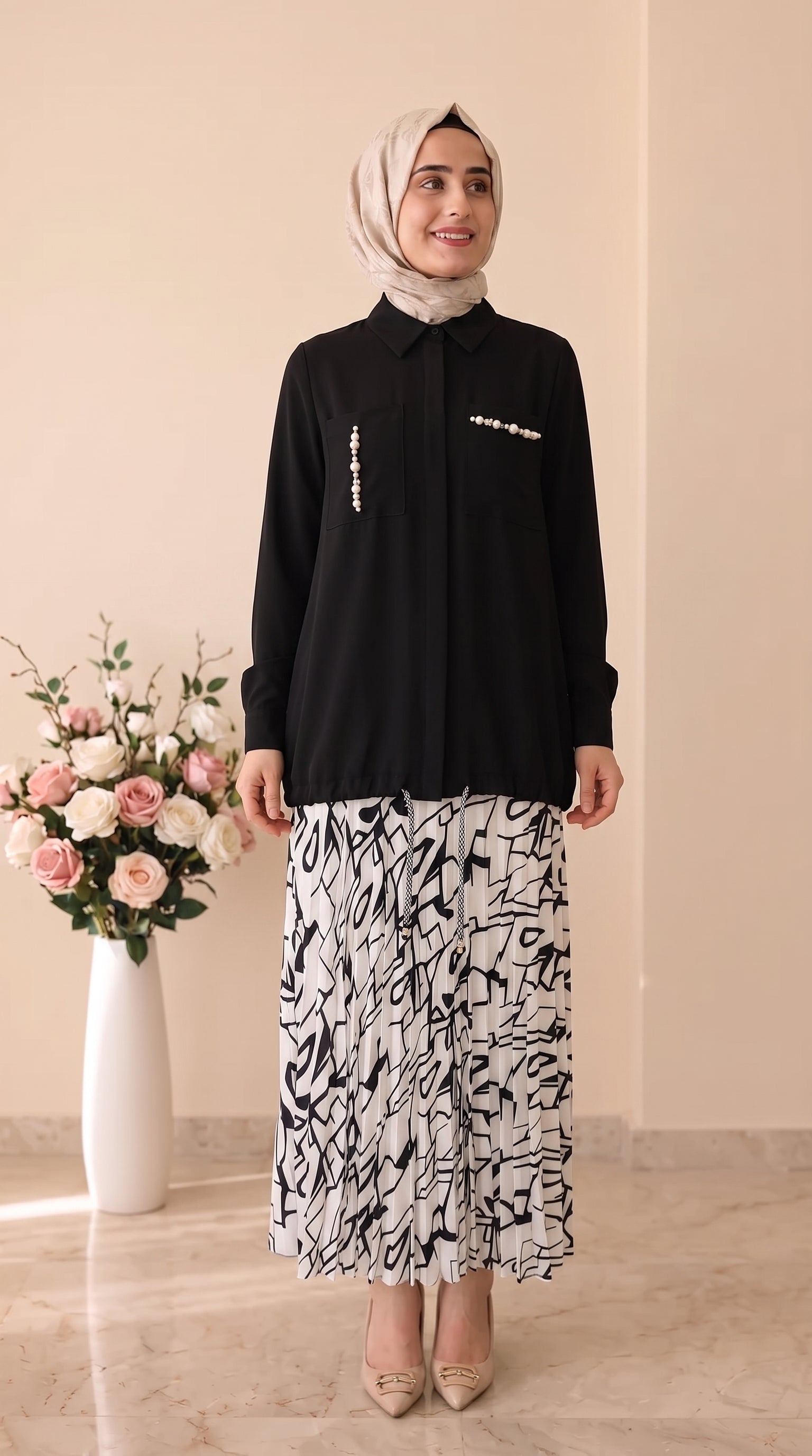 Dua Miss Deniz Kabuğu Detaylı Etekli Takım