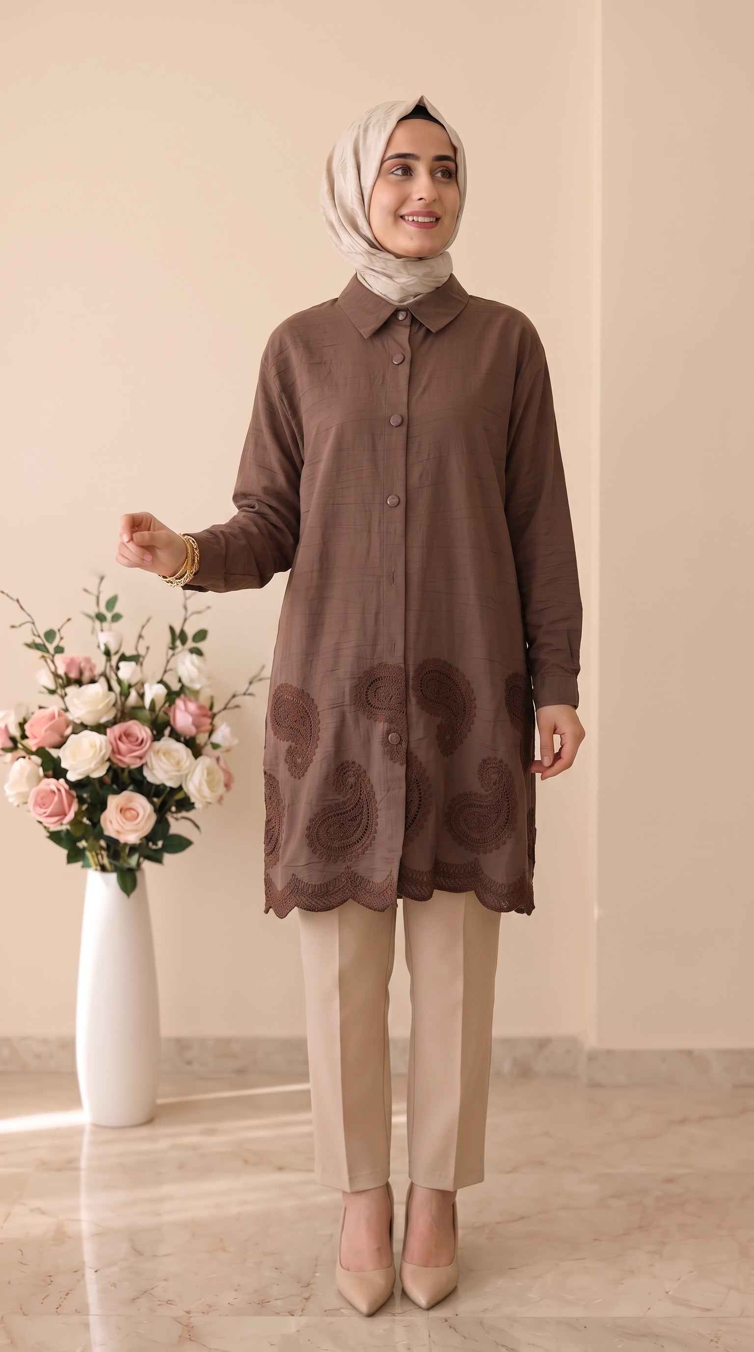 Beranisa Dantel İşlemeli Tunik 4059