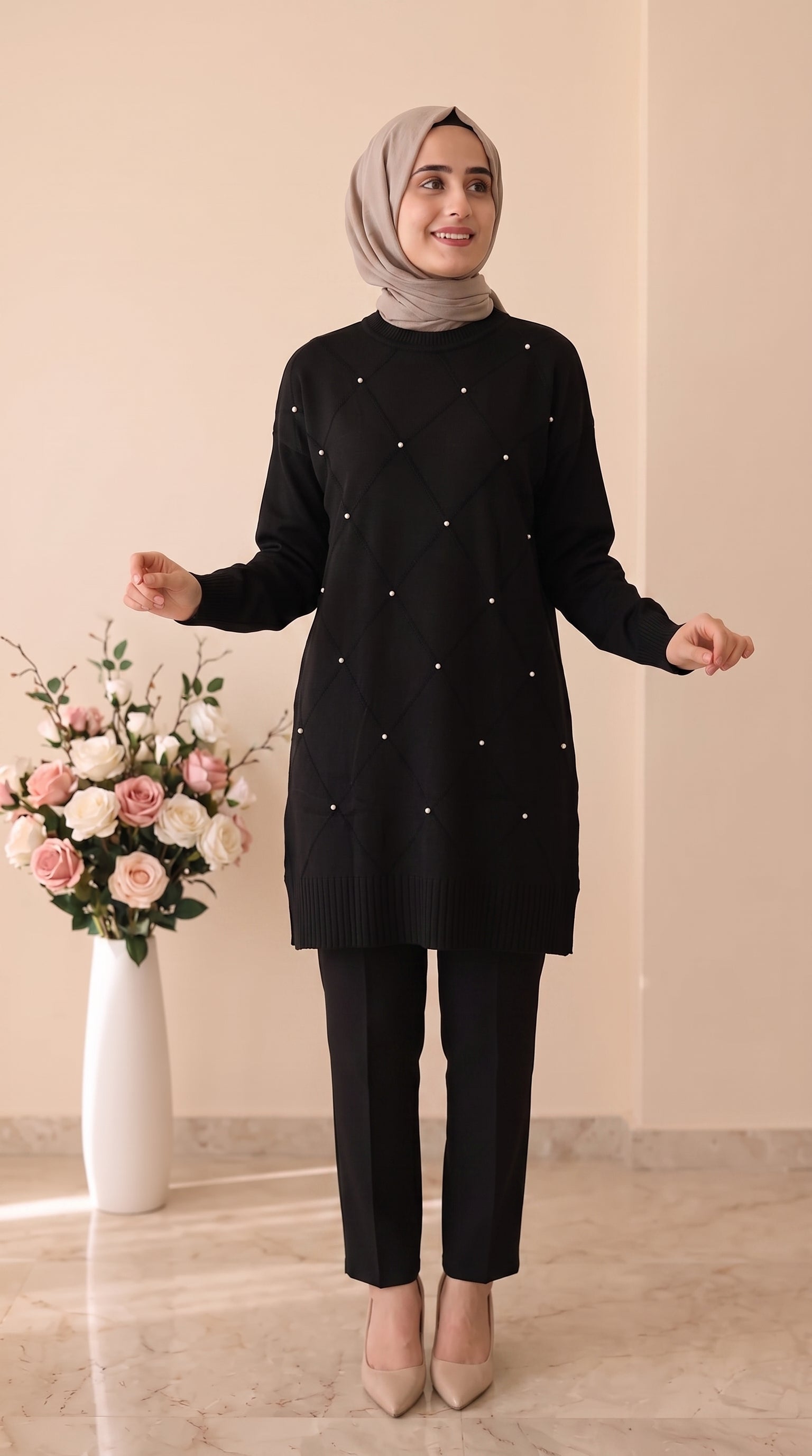 Beranisa Merserize Taşlı Tunik 3246