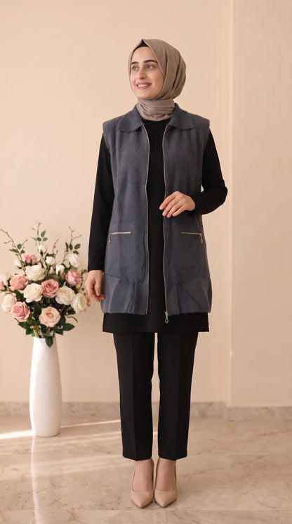 Beranisa Mevsimlik Angora Yelek 3381